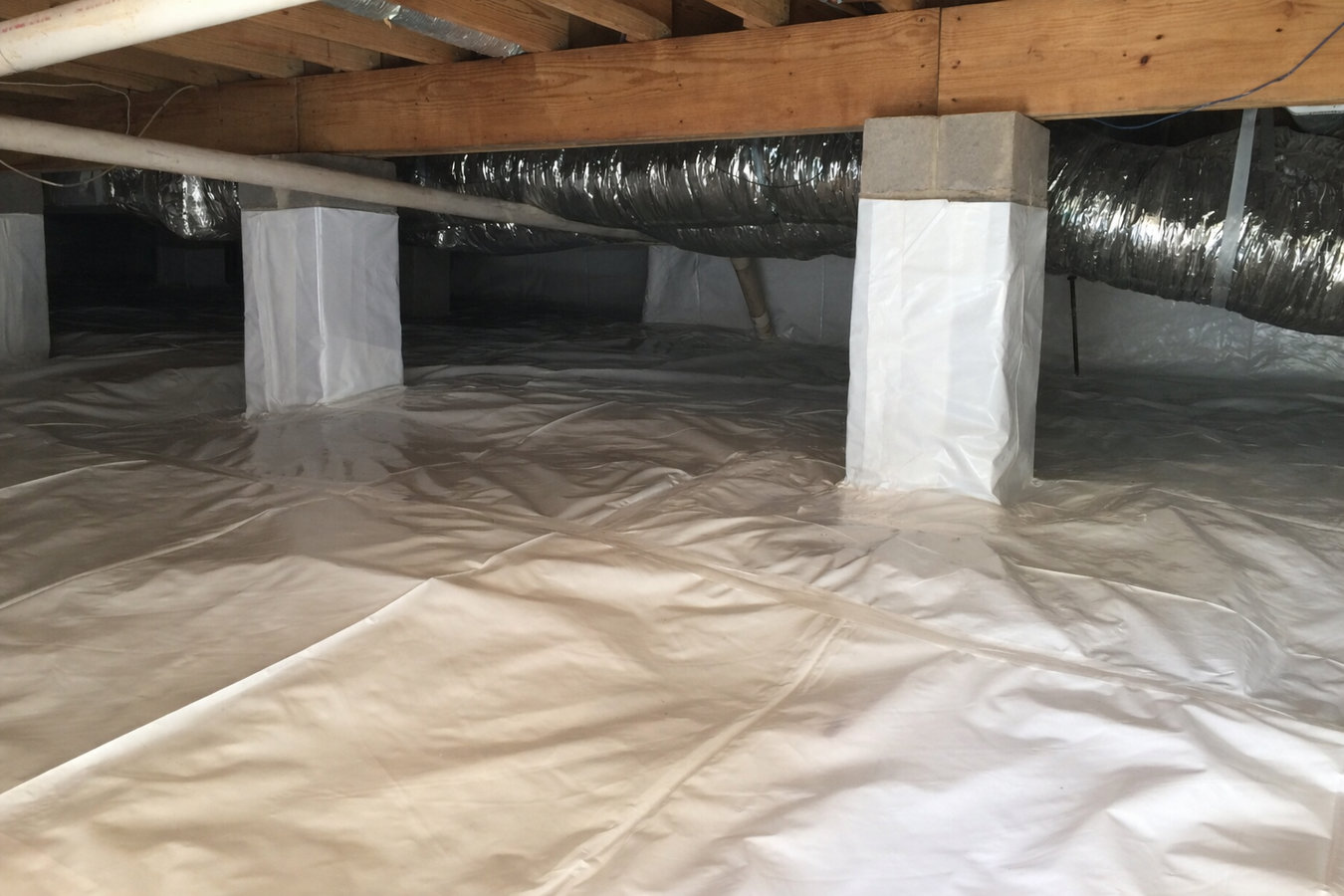 Crawl space vapor barrier